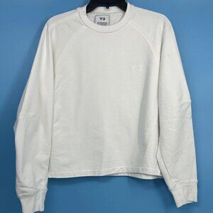 Yohji Yamamoto Adidas Y-3 White Cotton Sweatshirt (slightly cropped)
